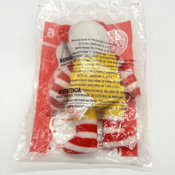 TY Teenie Beanie Babies Happy Meal Ronald McDonald Bear 25th Anniversary 2004 - Picture 2 of 5